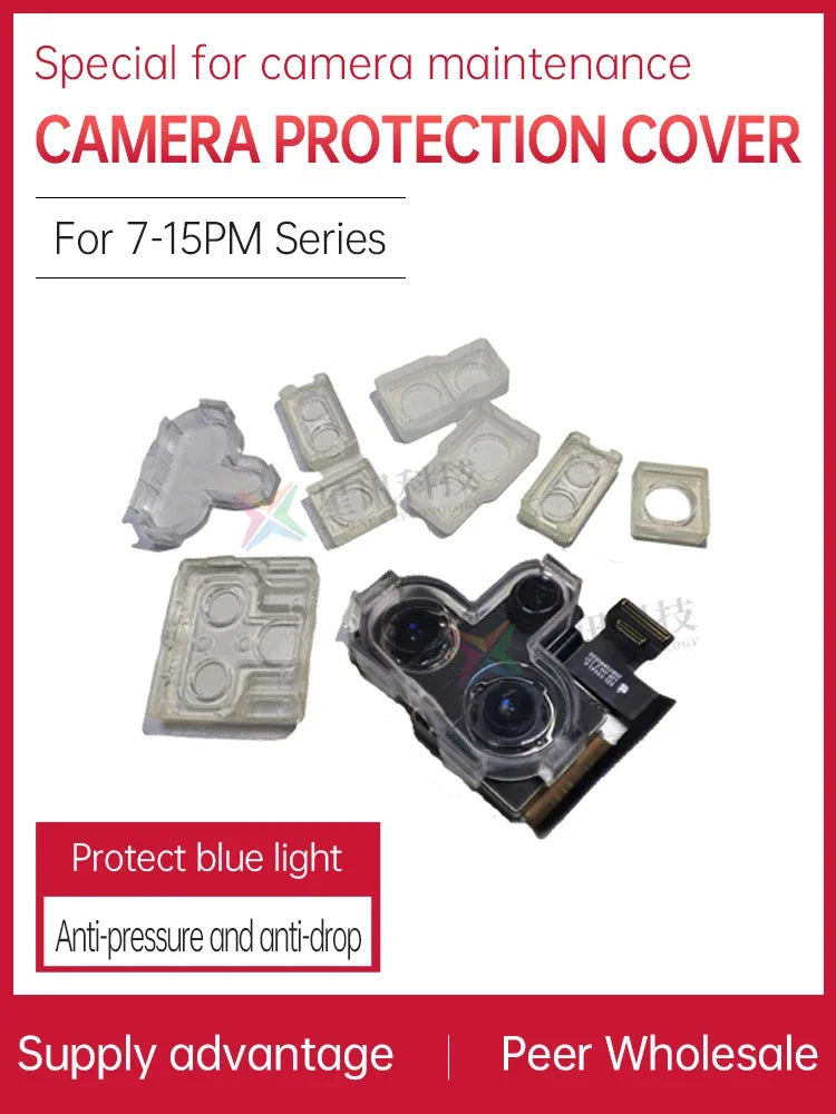 10Pcs Blu-ray Protective Cover for IPhone Camera 7 8 Plus X XS XR 11 12 13 14 15 Pro Max Plus Mini Plastic Cover Repair Tools