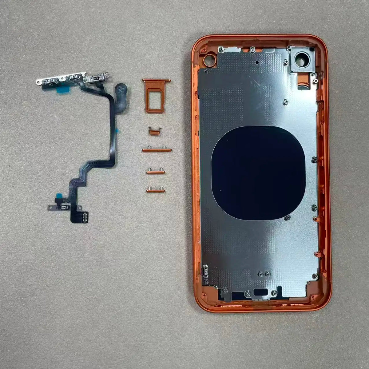 Kit de carcasa DIY para iPhone XR Convertir a 17 Pro Style, carcasa, botones laterales, flex, piezas de reemplazo y reparación del mod