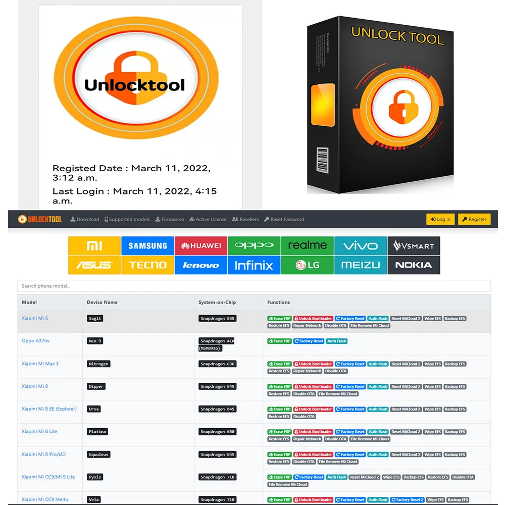Unlock Tool License UNLOCKTOOL Repairing Tools 3/6/12 Months Unlocktool.net UNLOCK Tool Repairing Tools for Android Mobile