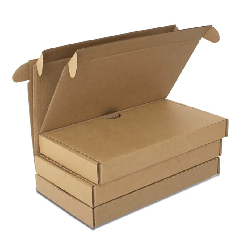 10Pcs Universal Mobile Phone Case Packaging Box Natural Brown Kraft Paper Box Thicken Corrugated Cardboard Box For Gift