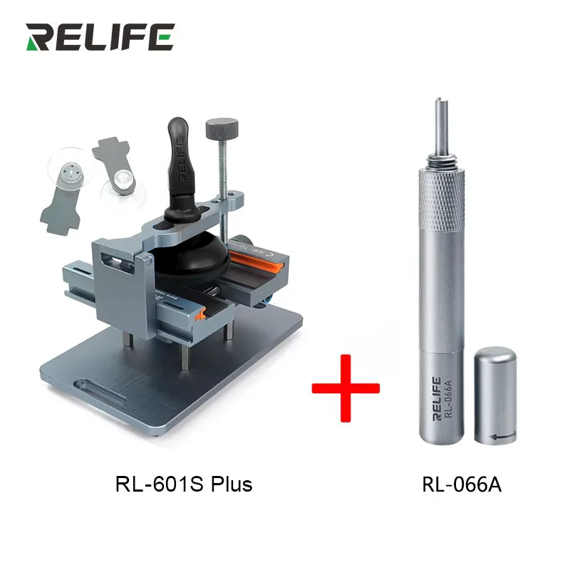 RELIFE RL-601SL Plus Pantalla LCD Dissabmly 2 en 1 Herramientas de eliminación de reparación de teléfonos móviles Eliminación de vidrio trasero, abrazadera giratoria fija de 360°