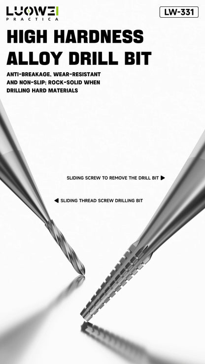 LUOWEI LW-331 Screw Extractor Drill Bit Set 2PCS High Hardness Alloy for Stripped Screw Removal Phones Motherboard Repair Tools