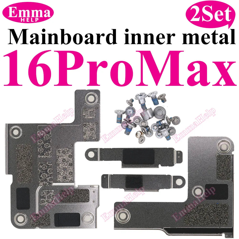 2Set Internal Mainboard Iron Plate Screws For iPhone 16 15 14 13 Pro Max Battery LCD Connector Fix Shield Metal Bracket Bolt