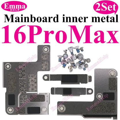 2Set Internal Mainboard Iron Plate Screws For iPhone 16 15 14 13 Pro Max Battery LCD Connector Fix Shield Metal Bracket Bolt