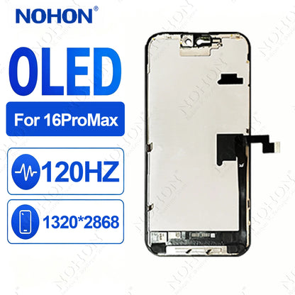 NOHON OLED Screen Display for iPhone 14 15 16 17 Pro Max Plus Touch Screen Digitizer Assembly With Repair Tools