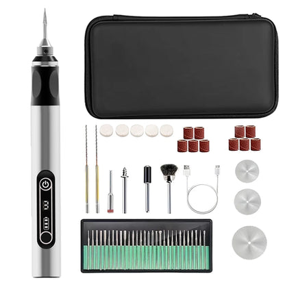 JANGKLIFE USB Cordless Rotary Tool Kit Woodworking Engraving Pen DIY For Jewelry Metal Glass Mini Wireless Drill