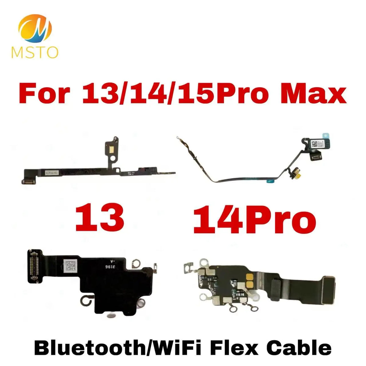 Bluetooth WiFi Flex Cable for iPhone 15 14 Pro Max 14Plus 13 14 Pro 13 Mini Antenna Signal NFC Clip Repair Parts
