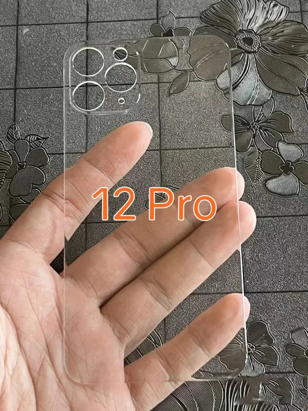 Clear Glass For iPhone 11 12 13 14 Pro Max mini 14 Plus Back Battery Cover Rear Housing Glass Panel Replacement