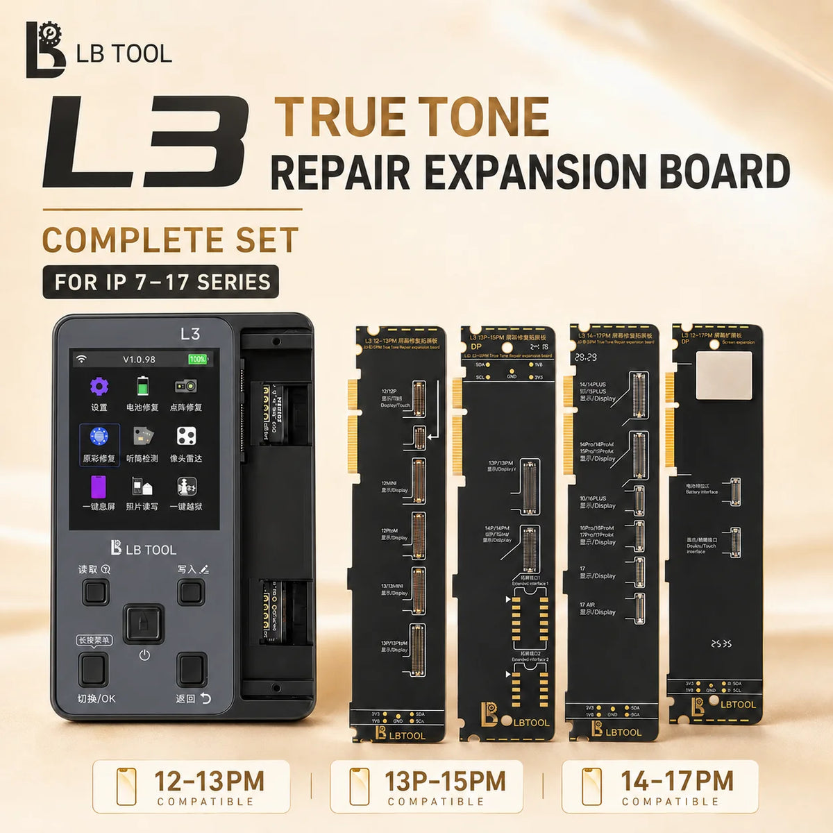 BRESUN/ LB FOR iPhone True Tone Repair Solution L3 Programmer True Tone Repair Module Compatible with iPhone 7 through 17 Series