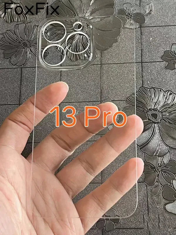 Clear Glass For iPhone 11 12 13 14 Pro Max mini 14 Plus Back Battery Cover Rear Housing Glass Panel Replacement