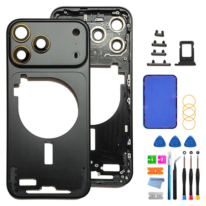 Carcasa personalizada para iPhone 17 Pro Max - Reemplazo de conjunto completo (versión CN) con bandeja SIM, botones laterales y herramientas de reparación