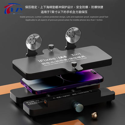 IFIXES IA3 LCD Screen Fixing Fixture Screen Frame Rear Cover Fixing Remove Glass for Mobile Phone Disassembly Repair Tool
