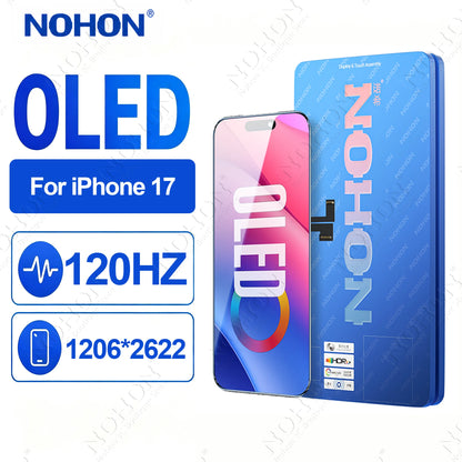 NOHON OLED Screen Display for iPhone 14 15 16 17 Pro Max Plus Touch Screen Digitizer Assembly With Repair Tools