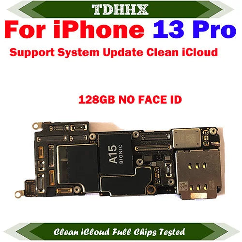 Free iCloud Motherboard For iPhone 13 Pro Max 128g/256g 512GB Mainboard With Face ID CleanediCloud Main Logic Board Ok Plate