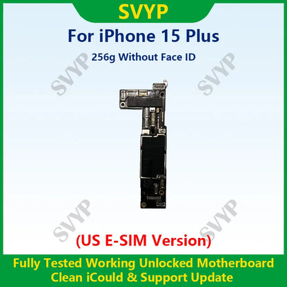 Fully Tested 100%Working Mainboard For iPhone 15 Pro Max Motherboard With Face ID Unlocked And Cleaned iCloud US E-SIM Version
