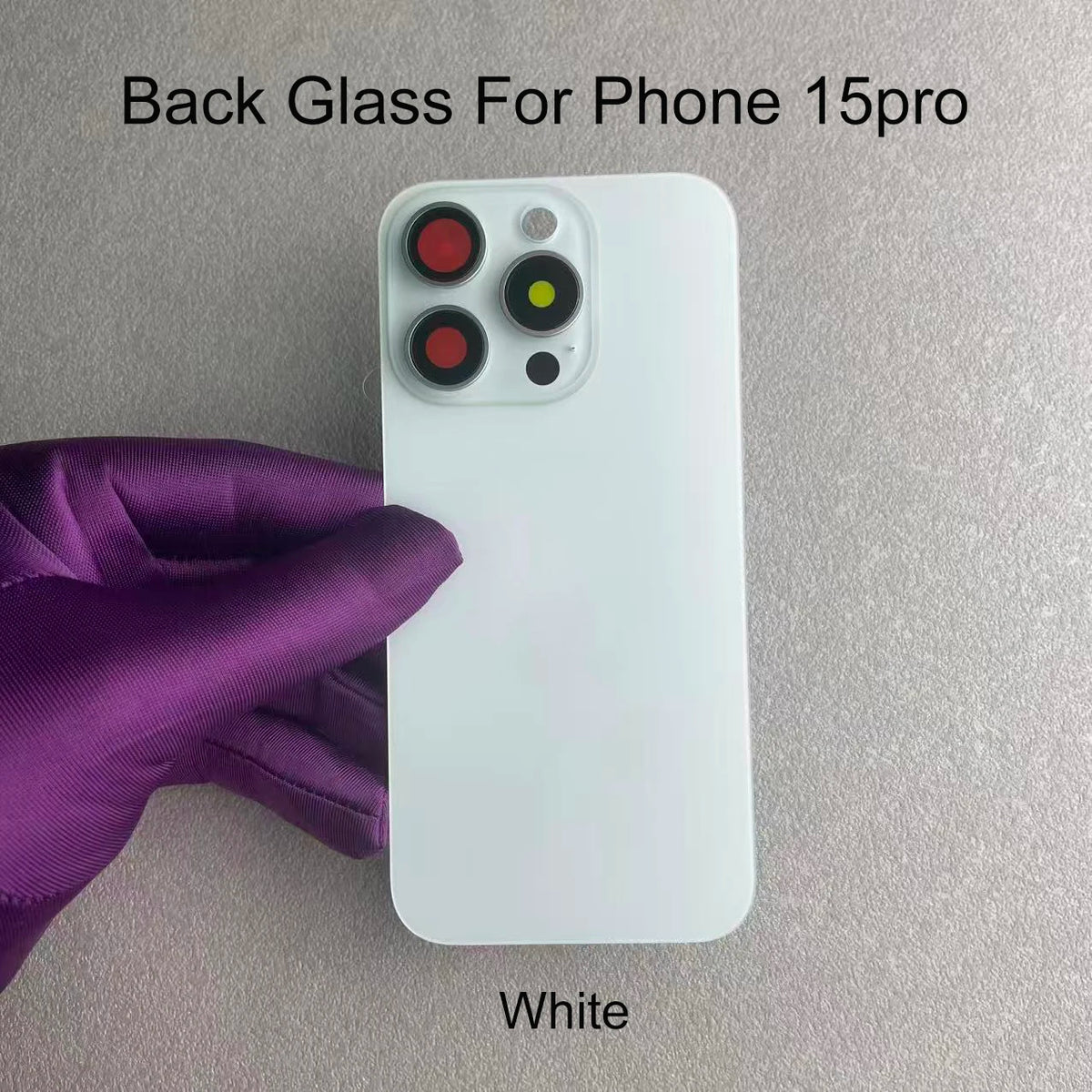 1 Pc Back Glass For iPhone 15 Pro/15 Pro Max Back Glass Panel Battery Cover Replacement Parts Rear Housing with Camera Lens