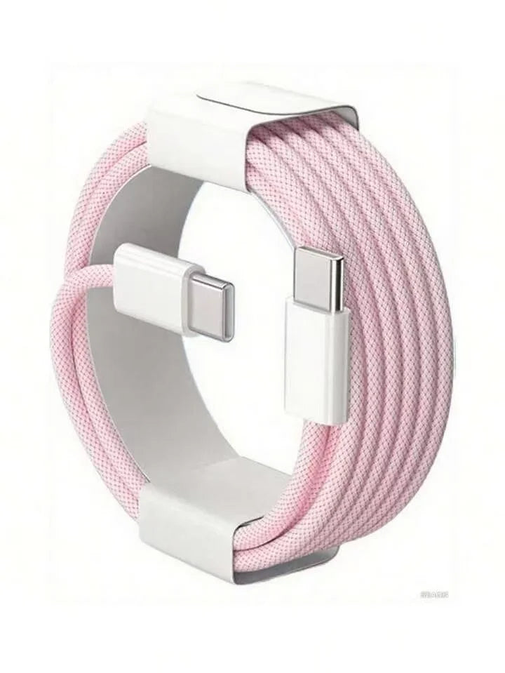 Fast Charger Cable Compatible with iPhone 17/16/15 USB-C to Type C Charging Data Cable Nylon Braided 3.3/6.6/10 Feet Long