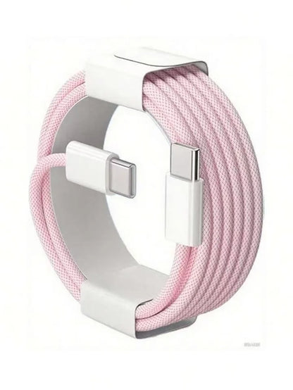 Fast Charger Cable Compatible with iPhone 17/16/15 USB-C to Type C Charging Data Cable Nylon Braided 3.3/6.6/10 Feet Long