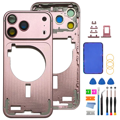 Carcasa personalizada para iPhone 17 Pro Max - Reemplazo de conjunto completo (versión CN) con bandeja SIM, botones laterales y herramientas de reparación