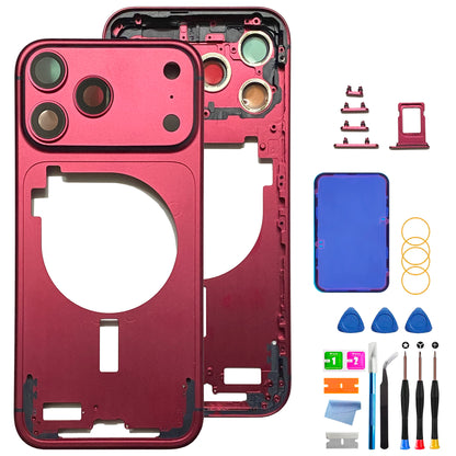 Carcasa personalizada para iPhone 17 Pro Max - Reemplazo de conjunto completo (versión CN) con bandeja SIM, botones laterales y herramientas de reparación