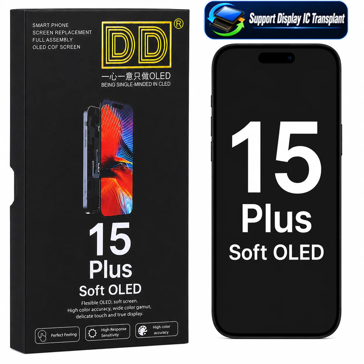 DD SOFT OLED Screen LCD  Display for iPhone 12 13 14 15 16 16e 17 Pro Max Touch Screen Digitizer Assembly Replacement