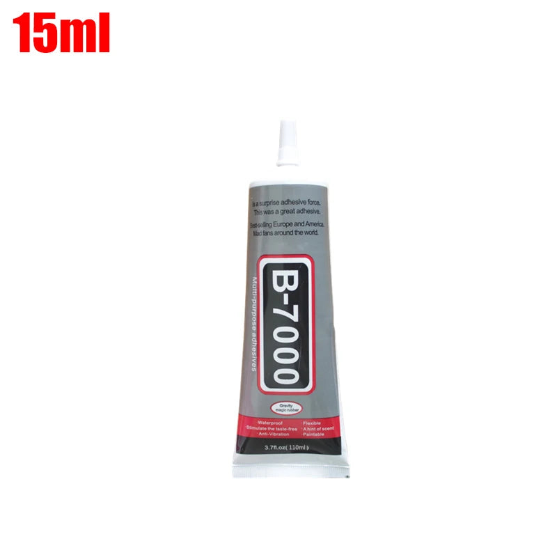 15/25/50ML B-7000 Glue Diy Jewelry Point Drilling Soft Phone Phone Screen Repair con aplicador de precisión Adhesivo de resina epoxi