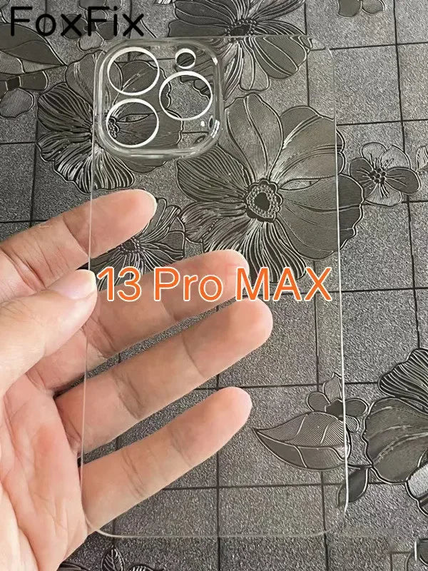 Clear Glass For iPhone 11 12 13 14 Pro Max mini 14 Plus Back Battery Cover Rear Housing Glass Panel Replacement