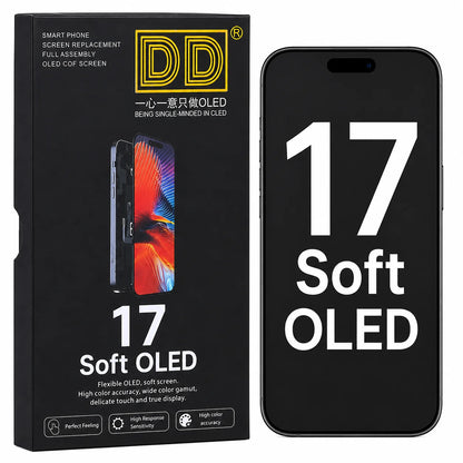 DD SOFT OLED Screen LCD  Display for iPhone 12 13 14 15 16 16e 17 Pro Max Touch Screen Digitizer Assembly Replacement