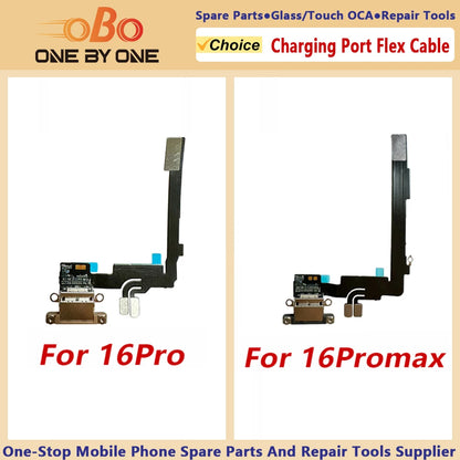 Dock Connector USB Charger Repair Charging Port Flex Cable for iPhone 16 PRO MAX Replacement Parts Natural Black White Titanium