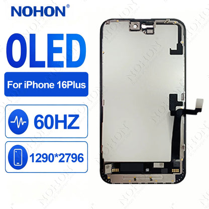 NOHON OLED Screen Display for iPhone 14 15 16 17 Pro Max Plus Touch Screen Digitizer Assembly With Repair Tools