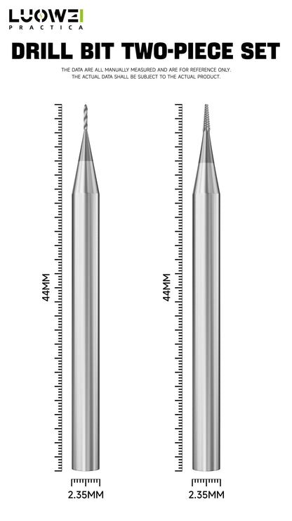 LUOWEI LW-331 Screw Extractor Drill Bit Set 2PCS High Hardness Alloy for Stripped Screw Removal Phones Motherboard Repair Tools