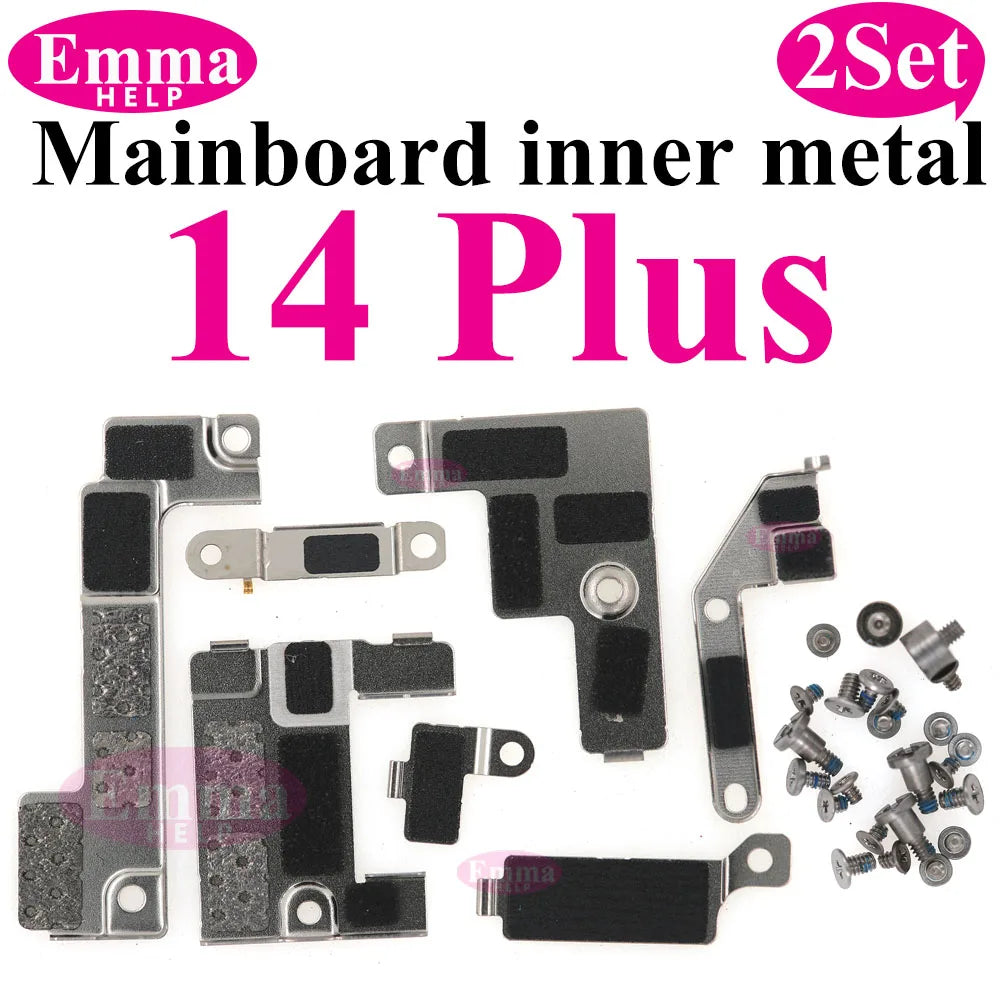 2Set Internal Mainboard Iron Plate Screws For iPhone 16 15 14 13 Pro Max Battery LCD Connector Fix Shield Metal Bracket Bolt