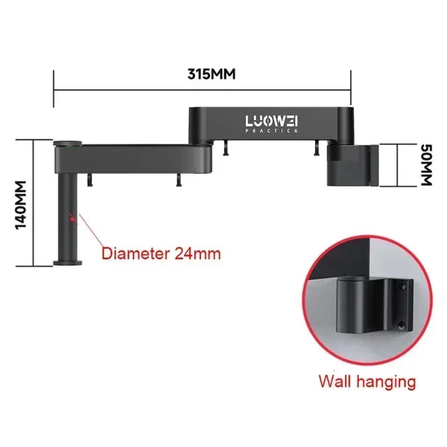 32 24mm Microscope Articulating Arm Rotatable Universal Stand Stereo Trinocular Microscopio HDMI USB Video Camera Phone Repair