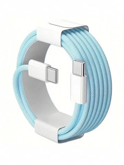 Fast Charger Cable Compatible with iPhone 17/16/15 USB-C to Type C Charging Data Cable Nylon Braided 3.3/6.6/10 Feet Long
