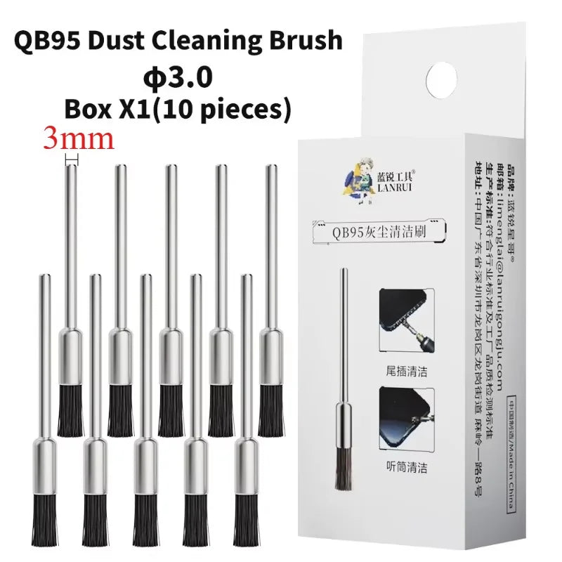 2.35/3mm Lanrui DB95 Dust Cleaning Brush For Phone Speaker Motherboard Dock Charging Port Ear Mesh Cleaning Phone Repair Tool