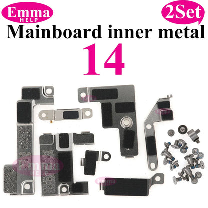 2Set Internal Mainboard Iron Plate Screws For iPhone 16 15 14 13 Pro Max Battery LCD Connector Fix Shield Metal Bracket Bolt