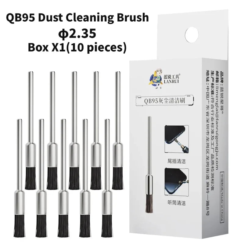 2.35/3mm Lanrui DB95 Dust Cleaning Brush For Phone Speaker Motherboard Dock Charging Port Ear Mesh Cleaning Phone Repair Tool