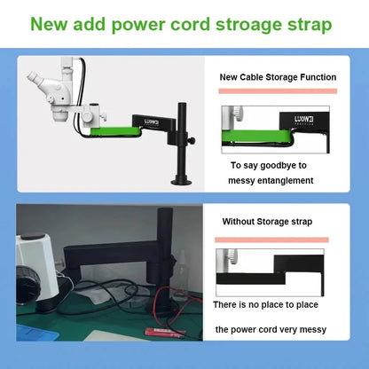 32 24mm Microscope Articulating Arm Rotatable Universal Stand Stereo Trinocular Microscopio HDMI USB Video Camera Phone Repair