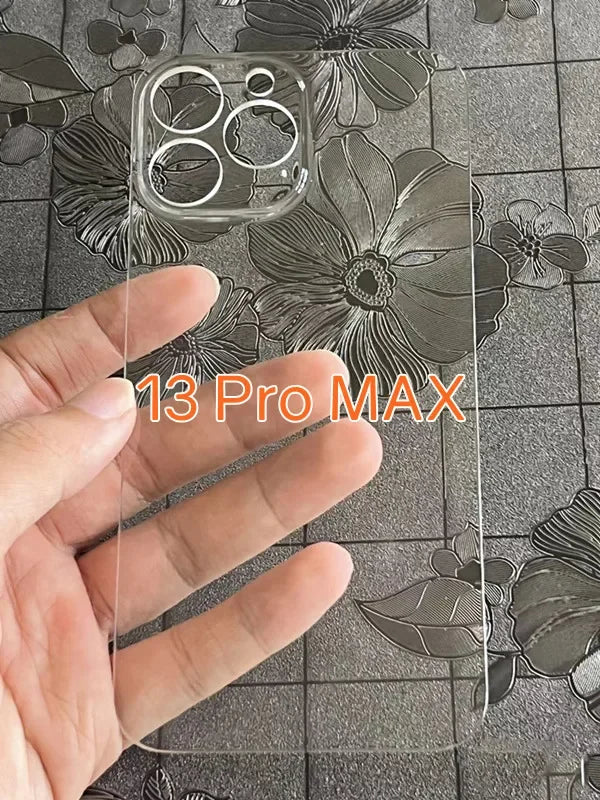 Clear Glass For iPhone 11 12 13 14 Pro Max mini 14 Plus Back Battery Cover Rear Housing Glass Panel Replacement