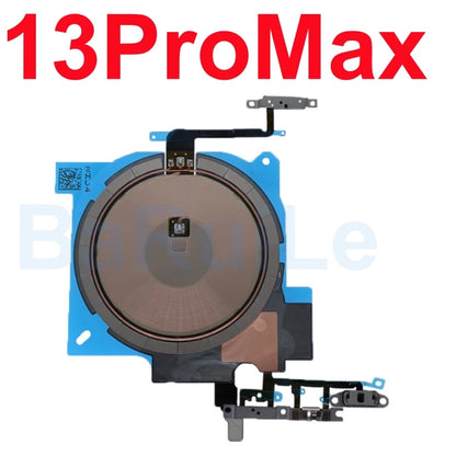 1pcs For iPhone 12 Pro Max 13 Mini 14 15 Plus Wireless Charging Coil With Volume Flex Flash Charger Panel Sticker