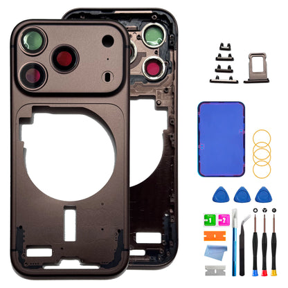 Carcasa personalizada para iPhone 17 Pro Max - Reemplazo de conjunto completo (versión CN) con bandeja SIM, botones laterales y herramientas de reparación
