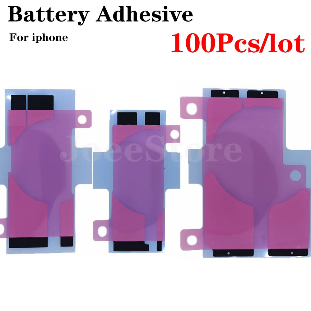 100pcs Battery Adhesive Sticker for iPhone 15 14 13 12 11 X XS XR 6 6S 7 8 Pro Max Plus Mini 3M Double Tape Pull Trip Glue Parts