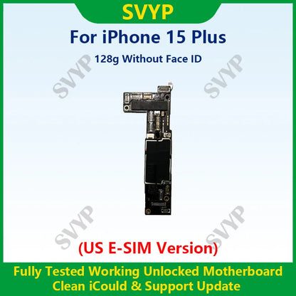 Fully Tested 100%Working Mainboard For iPhone 15 Pro Max Motherboard With Face ID Unlocked And Cleaned iCloud US E-SIM Version