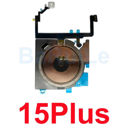 1pcs For iPhone 12 Pro Max 13 Mini 14 15 Plus Wireless Charging Coil With Volume Flex Flash Charger Panel Sticker
