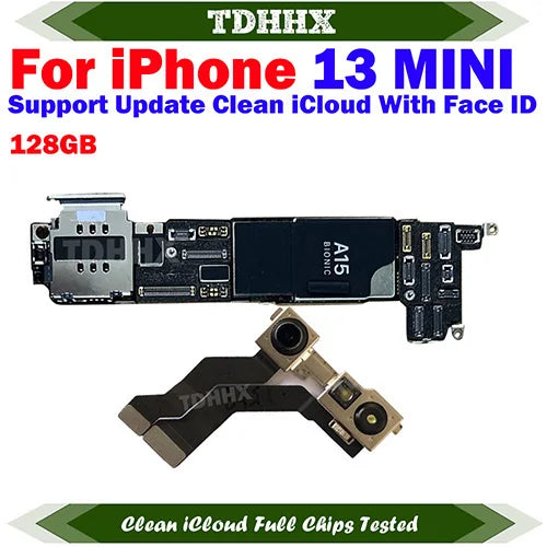 Free iCloud Motherboard For iPhone 13 Pro Max 128g/256g 512GB Mainboard With Face ID CleanediCloud Main Logic Board Ok Plate