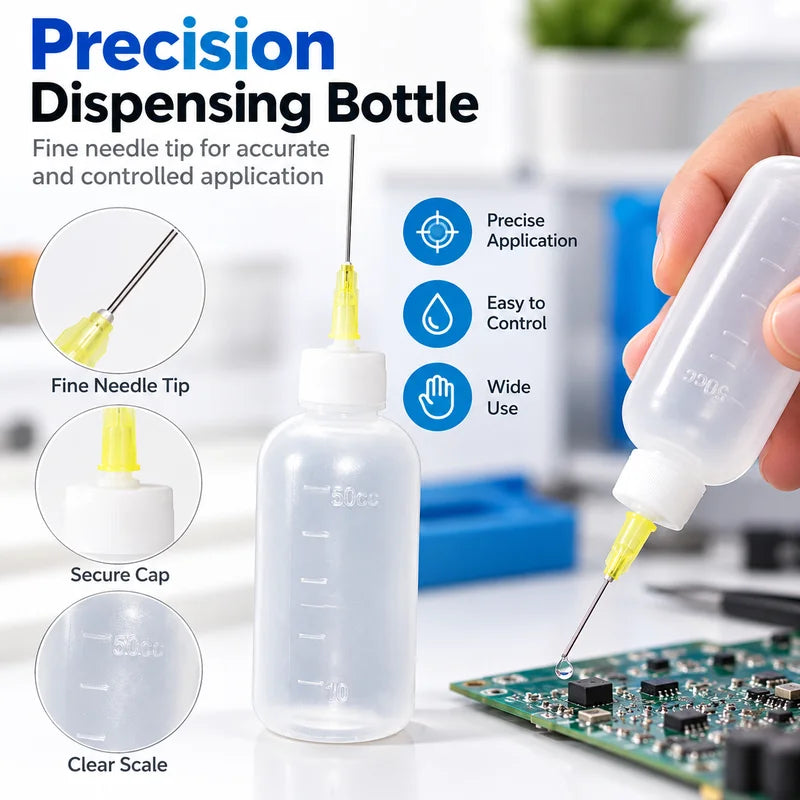 50ML Plastic Liquid Alcohol Bottle For Dispenser Rosin Solder Flux Paste For Phone PCB Cleaning Welding Repair Tools