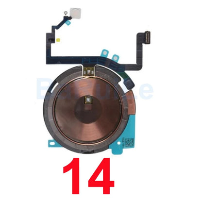 1pcs For iPhone 12 Pro Max 13 Mini 14 15 Plus Wireless Charging Coil With Volume Flex Flash Charger Panel Sticker
