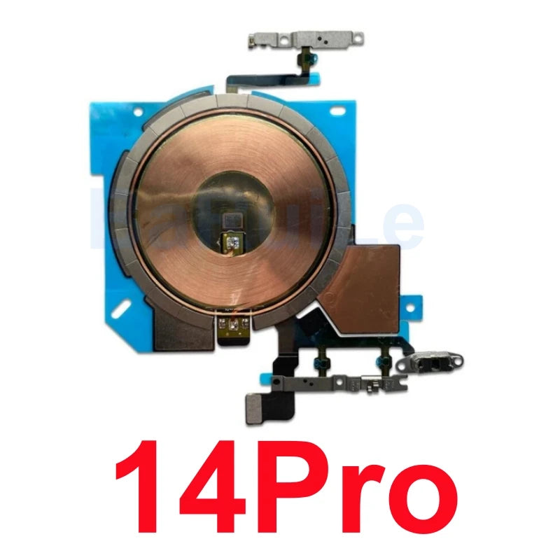 1pcs For iPhone 12 Pro Max 13 Mini 14 15 Plus Wireless Charging Coil With Volume Flex Flash Charger Panel Sticker
