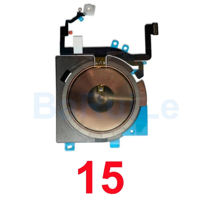 1pcs For iPhone 12 Pro Max 13 Mini 14 15 Plus Wireless Charging Coil With Volume Flex Flash Charger Panel Sticker