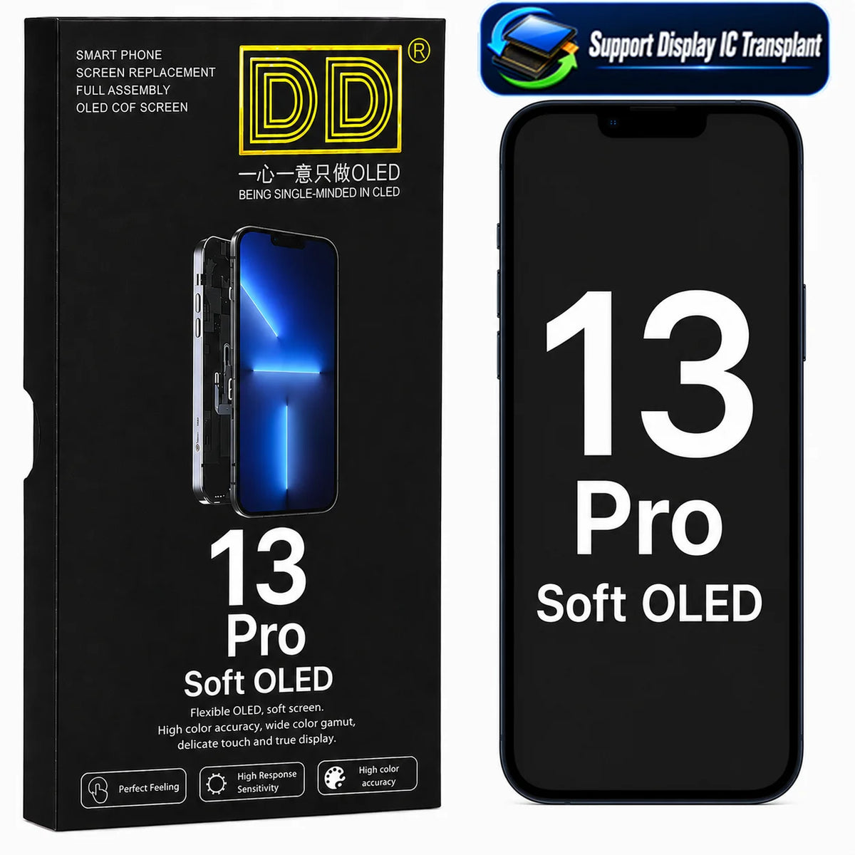 DD SOFT OLED Screen LCD  Display for iPhone 12 13 14 15 16 16e 17 Pro Max Touch Screen Digitizer Assembly Replacement